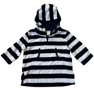 Pottery Barn Black & White Striped Kid Cover Up Baby Boy Sz 12-18 months | 61-15